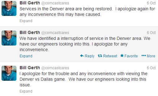 twitter customer service comcast