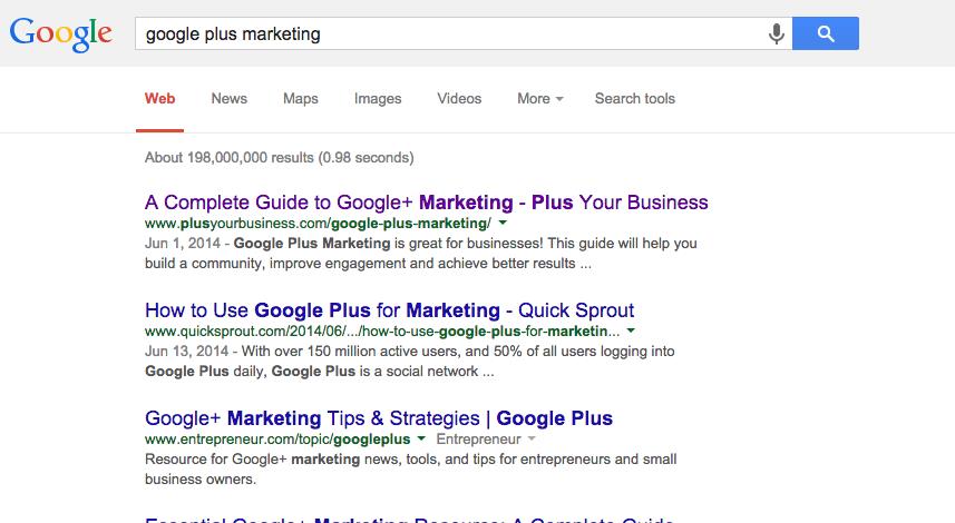 Google+ marketing